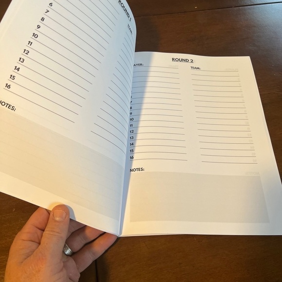 Fantasy Draft Log - Logbook for Fantasy Football and other fantasy sports - Picture 2 of 5